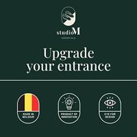 Studio M Classic PRO Vuilvangmat, binnen, 60 x 80 cm, antislip deurmat voor binnen, deurmat in vele maten, schoonloopmat, deurmat voor binnendeur, zwart - thumbnail