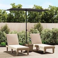 VidaXL Parasol met aluminium paal 180x110 cm antracietkleurig - thumbnail