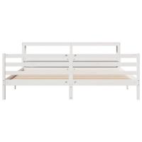Bedframe met hoofdeinde zonder matras 180x200 cm wit - thumbnail