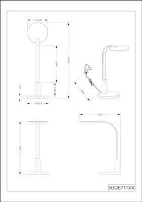 Trio TafellampSally wit - R52671101