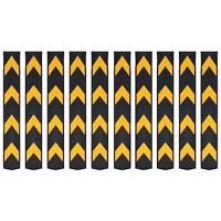 Hoekbeschermers reflecterend 80 cm rubber 10 st - thumbnail