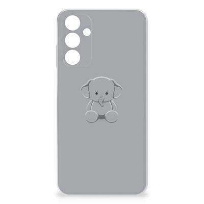 Samsung Galaxy A15 Telefoonhoesje met Naam Grijs Baby Olifant Samsung Galaxy A15 Telefoonhoesje met Naam Grijs Baby Olifant