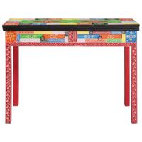 Bureau met lade Bruin 100 x 50 x 75 cm Massief mangohout - thumbnail