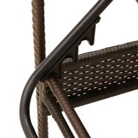 Ligbed met kussen 63x200x81 cm poly rattan bruin - thumbnail