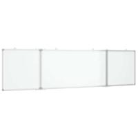 Whiteboard magnetisch inklapbaar 200x50x1,7 cm aluminium - thumbnail