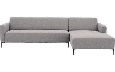 Goossens Bank Key West lichtgrijs, stof, 3-zits, modern design