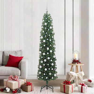 VidaXL Kunstkerstboom groen 210 cm pvc en staal en kunststof