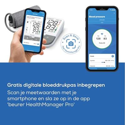 Beurer BM53 Bloeddrukmeter met AFIB Detectie Wit/Grijs Beurer BM53 Bloeddrukmeter met AFIB Detectie Wit/Grijs