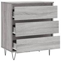 Dressoir 60x30x75 cm bewerkt hout grijs sonoma eikenkleurig - thumbnail