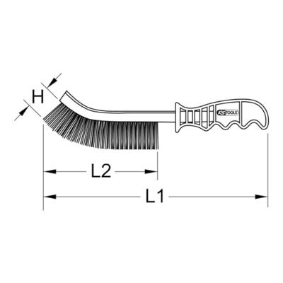 KS TOOLS Ks-tools staalborstel brake calliper brush steel, l 250mm