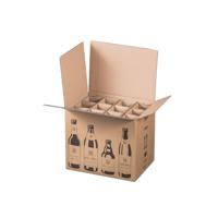 Flesverzenddoos voor 12 bierflessen 355 x 255 x 288 mm | 5 stuks - thumbnail