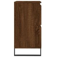 Dressoir 60x35x70 cm bewerkt hout bruin eikenkleur - thumbnail