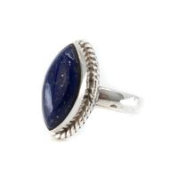 Edelsteen Ring Lapis Lazuli 925 Zilver "Ehnavi" (Maat 17) - thumbnail