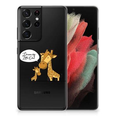 Samsung Galaxy S21 Ultra Telefoonhoesje met Naam Giraffe Samsung Galaxy S21 Ultra Telefoonhoesje met Naam Giraffe