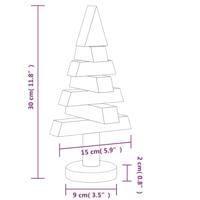 VidaXL Kerstdecoraties kerstboom 2 st 30 cm massief grenenhout - thumbnail