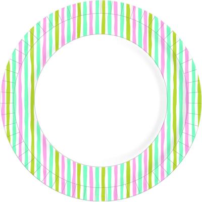 Duni papieren borden stripes ø22cm 10st Duni papieren borden stripes ø22cm 10st