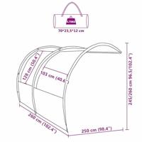 VidaXL Waterbestendige tarp boog met dak - thumbnail