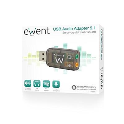 USB-Geluidsadapter Ewent EW3751 USB 2.0 USB-Geluidsadapter Ewent EW3751 USB 2.0