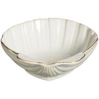 Deco schaal Schelp - off-white - 5x15,5x16 cm - thumbnail