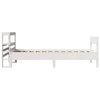 Bedframe zonder matras massief grenenhout wit 90x200 cm - thumbnail