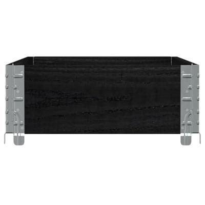 Palletopzetrand 100x50 cm massief grenenhout zwart