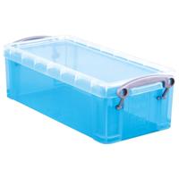 Really Useful Box 0,9 liter, transparant helblauw - thumbnail