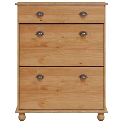 Schoenenkast ASKIM Bruin 85 x 35 x 108 cm Massief grenenhout