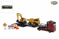 Dieplader met 2 constructievoertuigen - thumbnail