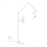 Steinhauer Vloerlamp prestige chic 8113zw zwart kap grijs linnen - thumbnail