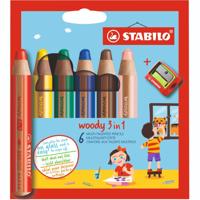 Stabilo woody 3 in 1 - multitalent potlood - set 6 stuks - thumbnail