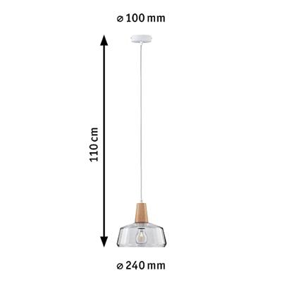 Paulmann Neordic Ylvie 79744 Hanglamp LED E27 20 W Hout, Helder Paulmann Neordic Ylvie 79744 Hanglamp LED E27 20 W Hout, Helder