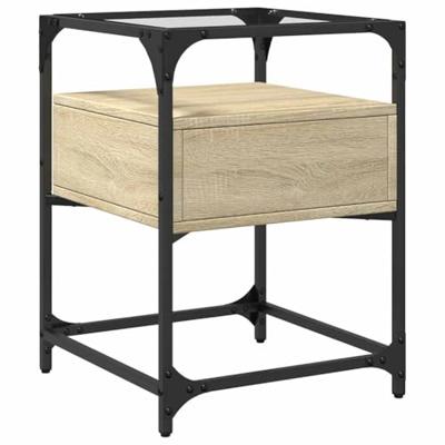 Nachtkastjes 2 st 40x40x55 cm bewerkt hout sonoma eikenkleurig