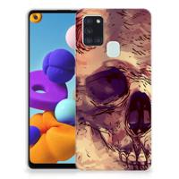 Silicone Back Case Samsung Galaxy A21s Skullhead - thumbnail