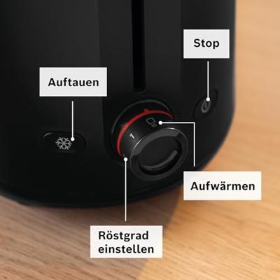 Bosch TAT2M123 Broodrooster Zwart