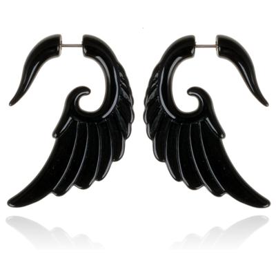 Tribal bone oorbellen Black Wing Tribal bone oorbellen Black Wing