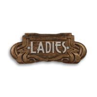 Gietijzeren art nouveau "dames" plaquette - thumbnail