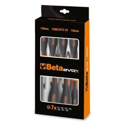 Beta 7-delige set schroevendraaiers tools voor schroeven met tamper resistant torx® profiel<br> Beta 7-delige set schroevendraaiers tools voor schroeven met tamper resistant torx® profiel<br>