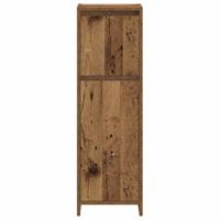 4-delige Badkamermeubelset bewerkt hout oud houtkleurig - thumbnail
