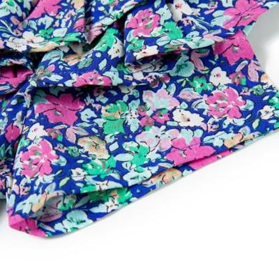 Kinderjurk met ruche mouwen 104 kobaltblauw Kinderjurk met ruche mouwen 104 kobaltblauw