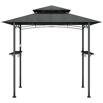 VidaXL Barbecue-overkapping 240x150x243 cm staal antracietkleurig VidaXL Barbecue-overkapping 240x150x243 cm staal antracietkleurig