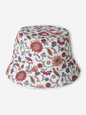 Bob met bloemenprint voor meisjes ecru Bob met bloemenprint voor meisjes ecru