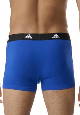 Adidas Boxershorts flex cotton lang 3-pack blauw zwart