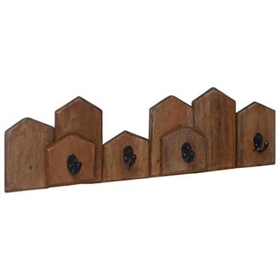 VidaXL Hanger bruin 48 x 8 x 15 cm massief mahoniehout