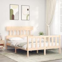 Bedframe zonder matras massief grenenhout 140x190 cm - thumbnail