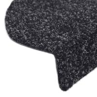 VidaXL Trapmatten zelfklevend 15 stuks 56x17x3 cm zwart halfrond - thumbnail