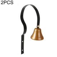 2 PC's Retro Christmas Bell Metal muur Bells huisdier hond opleiding deurbel Home Decor (zwart) - thumbnail
