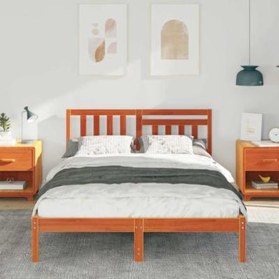 Bedframe Wasbruin 135 x 190 cm Massief grenenhout Bedframe Wasbruin 135 x 190 cm Massief grenenhout