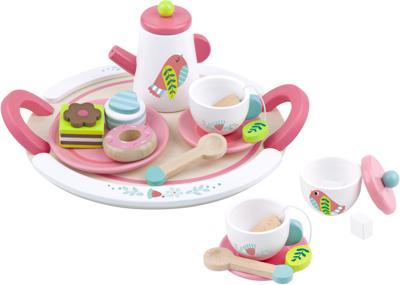 Tooky Toy Houten Theeservies Wit/Roze 19 delig Tooky Toy Houten Theeservies Wit/Roze 19 delig