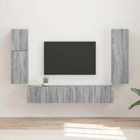 Tv-meubelset Wandgemonteerd 4 pcs Grijs Sonoma Bewerkt hout - thumbnail