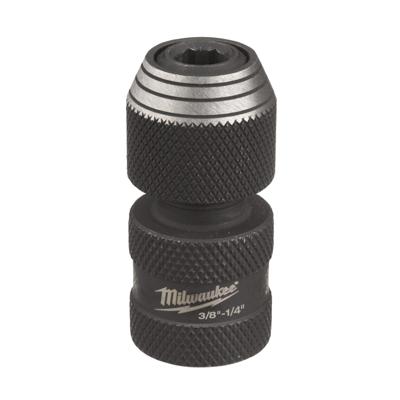 Milwaukee adaptor shw 3/8" sq to 1/4" hex - 1 pc doppen verloopstuk shockwave™ 3/8 naar 1/4 hex - 4932493426 Milwaukee adaptor shw 3/8" sq to 1/4" hex - 1 pc doppen verloopstuk shockwave™ 3/8 naar 1/4 hex - 4932493426